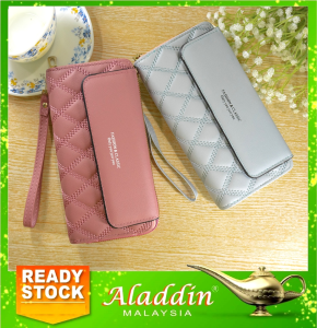 Aladdin Dompet Pendek Pemegang Kad Wanita ( Beam Fashion Long Purse Lady Womens Multi-slot Zip Purse ) 12Y3