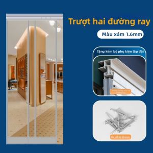 MOLORE | Rèm Cửa Trượt Tự Động Bằng Sắt(Double Track) Trong Suốt