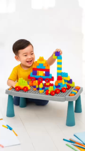 Mainan Anak TBK-007 BUILDING BLOCK TABLE 140PCS Mainan Meja Balok Susun Building BlockTable Edukatif
