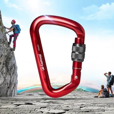 Camnal | Heavy Duty D Shape Automatic Carabiner Lock for Climbing
