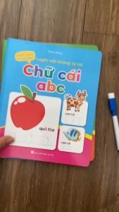 Combo 5 CuốnVở Viết Xóa Được - Wipe Clean: LuyệnViết Không Sợ Sai - Sử dụng với Bút lông bảng. Bút Màu Acrylic Marker 12 màu