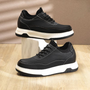 GOG | Height Increasing Thick Sole Leather Mens Casual Shoes