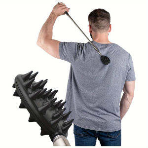 Extendable Cactus Back Scratcher with 1/4-inch & 1/2-inch Spikes Retractable One-Hand Itch Stick for Men & Women Durable PVC