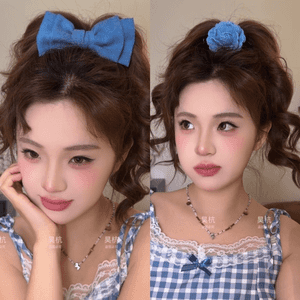 Kẹp Tóc Hoa Thắt Nút AB Mặt Mùa Hè Cho Phụ Nữ Phụ Kiện Tóc Đuôi Ngựa Cao Phụ Kiện Tóc Búp Bê Phụ Kiện Tóc Thời Trang