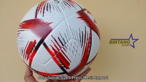 Bola Sepakbola Size 5 Original Import Model Press Mesin Bahan Kulit PU Kualitas Terbaik