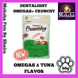 Dentalight Omegas+ Crunchy Cat Treats Omegas & Tuna Flavor 60g