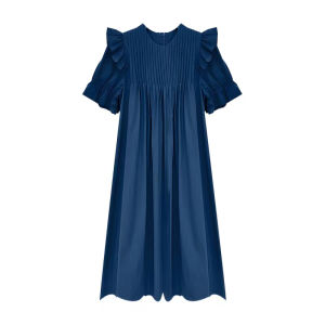 Flare Sleeve Stylish Belly Covering Maternity Dress