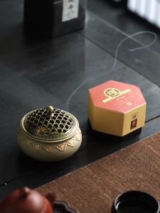 Ceramic Incense Burner Lotus Incense Stick Holder Sandalwood Incense Sticks Vintage Censer Insence Burner 陶瓷香炉 莲花盘香炉 线香 盘香 工艺品 香道摆件 紫砂香炉 送葫芦香插