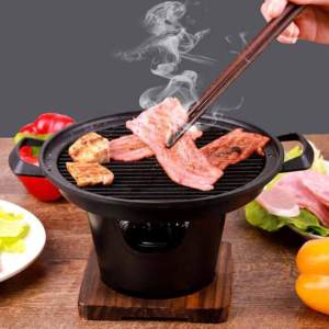 BBQ Grill Pan Barbeque Kecil Alat Panggang BBQ Pot Grill Stove Kualitas Tinggi
