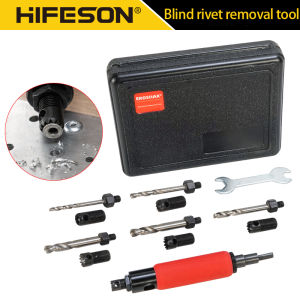 HIFESON Rivet Removal Tool Blind Rivets Drill Remover 1/4 Electric Drill Adapter Rivets Puller for 3.2mm 4.0mm 5.0mm 6.0mm 6.4mm