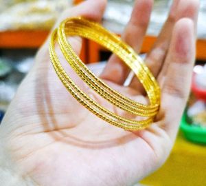 GELANG KERONCONG DEWASA MOTIF UKIR PASIR TERBARU PERHIASAN DUBAI