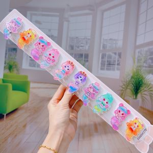Cute Princess Mermaid Hair Accessories Acrylic Girls Hair Clips Bangs Grips Little Girls Hair Cards Childrens Fashion Accessories