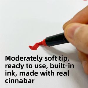 Water Soluble Vermilion Pen Chinese Calligraphy Practice Tool For Beginners Daoism Symbol Drawing Vermilion Ink Writing Props