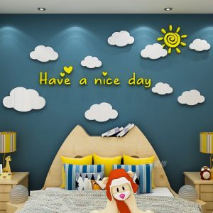 ZHIZHOU | Cloud Acrylic 3D Self-Adhesive Wall Sticker