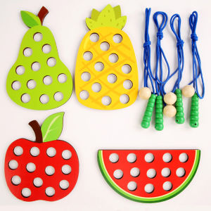 Montessori Threading Board Toy For Hand-Eye Coordination Training