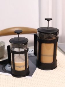 เครื่องชงกาแฟแบบเฟรนช์เพรส 600 มล. แก้วหนาทนความร้อน กาชงกาแฟแบบชงเย็น สำหรับการเดินทางและในครัว