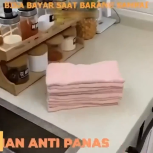 Kain Lap Microfiber Cuci Piring Anti Minyak Dapur Tangan Serbaguna