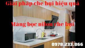 Màng Nilon che bụi đa năng khổ lớn rộng 4.0m dài 20m che phủ ngăn bụi chống ẩm che sơn giữ mới nội thất có một đầu dán dính