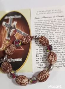 Healing Protection Lucky Charm Nazareno with Buto ng Sinukuan Bracelet with Prayer