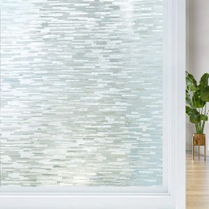 Window Privacy Film Frosted Glass Window Film Static Cling UV Blocking Removable Window Clings Vinyl Window Coverings for Home