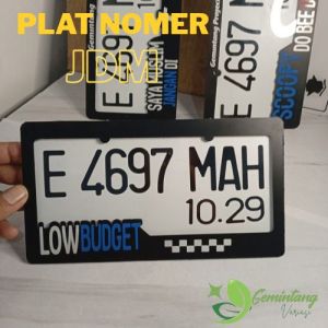CUSTOM PLAT NOMOR JDM AKRILIK UNTUK SEMUA JENIS MOTOR