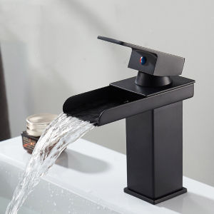Waterfall Stainless Steel Faucet Hot And Cold Above Counter Basin High Wash Basin Home Bathroom Basin Faucet