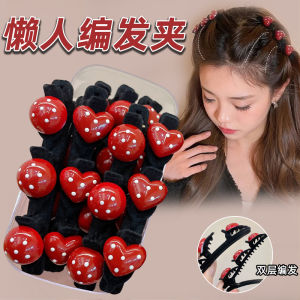 กิ๊บติดผมรูปหัวใจสำหรับผู้หญิง 2025 ใหม่ คลิปผมข้างหน้า คลิปปากเป็ด คลิปผม ประดับผม ทรงผมเจ้าหญิง คลิปผม รูปหัวใจ