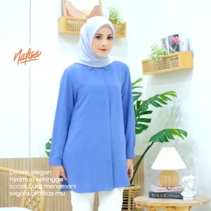 Nafisa TFD Crinkle Airflow - Kemeja Tunik Crinkle Day to Day Atasan Wanita Crinkle Airflow Premium Size Lengkap