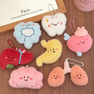 JURHOMIE Cute Organs Backpack Charm Liver Stomach Creative Stuffed Pendant Teeth Brain Heart Shoulder Bag Decor Holiday Gifts