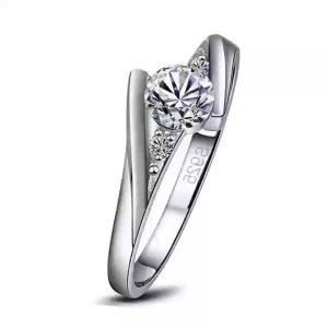 Classic Female Round Zircon Ring Vintage Wedding Jewelry Promise Romantic Engagement Rings For Women Gift