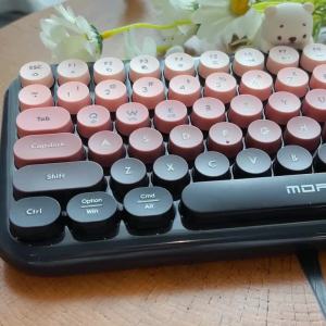 Mofii | MOFii ANNI Dual-Mode Wireless Keyboard Cute Cat Shape Round Keycaps for Girls 2.4G Plug and Play US QWERTY Layout