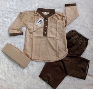Baju koko anak laki laki motif songket lengan panjang satuset lengkap