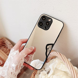 Oppo Reno Series Mirror Shell Protective Case with Makeup Mirror Anti-Fall Simple Design Acrylic Material Mobile Phone Cover