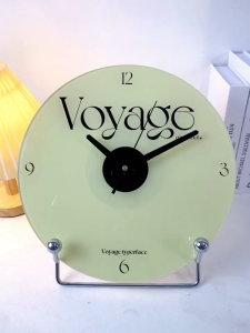 Creative Cream Letter Silent Decorative Wall Clock Stand Clock Home Desktop Ornaments Living Room Porch