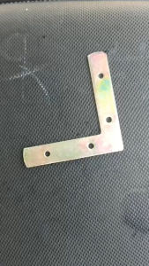 Ke góc vuông (Sắt) dẹt 7x7 cm - Thép mạ đồng - Lỗ 4mm - Dày 1mm - #vattuducduyen