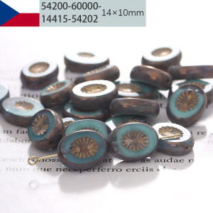 Czech 14x10mm Kiwi Beads DIY Jewelry Loose Beads Necklace Bracelet Accessories Spacer Beads Shiny Fashion Accessories