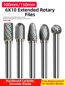 GONGFUMEN | Hard Metal Grinding Head Tungsten Steel Milling Tool 6mm Shaft