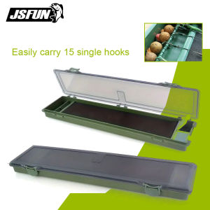 JSFUN Carp Fishing Tackle Box Stiff Hair Rig Board with Pins Carp Fishing Rig Box Wallet Rig Storage Box