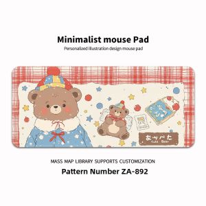 KALLDUN | Cute and Retro Big Bear Aesthetic Large Mouse Pad