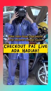 Jas Hujan Jaket Celana Jas Ujan Setelan Dewasa Karet Pria Wanita BISA COD GRATIS ONGKIR