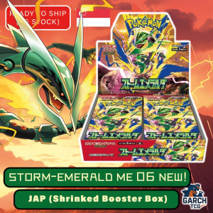 [Ready Stock] NEW Pokemon TCG Card ME6 Storm Emerald Japanese Booster Box and Loose Pack (Mega Rayquaza) Available [Authentic]