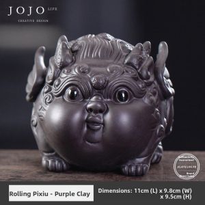 Prosperity Purple Clay Pixiu Teapot Ornament