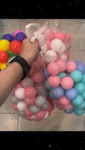 **Malaysia Seller** 100pcs Colorful Ball Soft Plastic Ocean Ball - Kids Playball for Ball Pits - Multicolored, Air Filled - Fun for Toddlers and Children