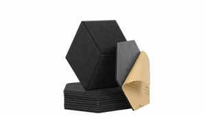 36 PCS Acoustic Foam Panels Hexagon Design Self-Adhesive Insulation Treatment Wall for Home Studio