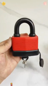 Waterproof Padlock with Key Heavy Duty Covered Laminated Steel Keyed Padlocks Short Or Long Shackle 40mm Weatherproof Rustproof