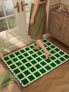 Green Diatomite Door Mat Absorbent Quick Drying Anti Slip Trimable