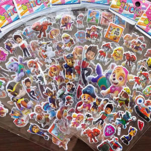 6/12PCS Paw Patrol Dog Toy Stickers 3D Childrens Anime Cartoon Bubble Paste Thicken The Reward Sticker Kids Toys Gift