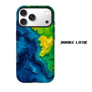 Layer Topographic Map Phone Case for iPhone 18 17 16 15 14 13 12 11 Air Pro Max Plus Double-layer Cover