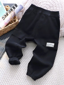 Boys Spring Autumn Stylish Cotton Work Pants Casual Loose Fit Long Trousers for 7-14 Years Old Kids Trendy Versatile Mid-Term