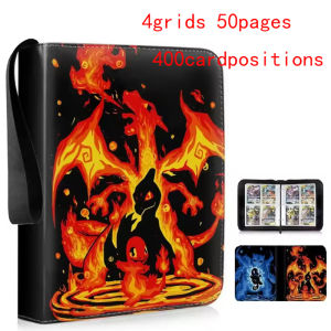 Takara Tomy | 400pcs Pokemone Card Album PU Zipper Photo Collection Book - Anime Figure Hobby File for Kids Toy Gifts in Stock